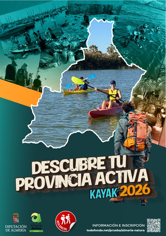 Descubre tu provincia Activa 2026. Kayak Fabriquilla Cabo de Gata 08-08-26